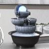 DYPASA Tabletop Fountain Stacking Creative Modeling Simple Indoor Running Water Desktop Fountain Decoration Feng Shui Ball Office Decorations Water Fountain Decor view 4