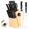 19-Piece Knife Set, German Steel, Durable and Dishwasher Safe, Knife Sets for Kitchen with Block Sets with Built-in Sharpener for Chopping, Slicing, Dicing&Cutting view 1