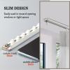 Ultra-thin Curtain Rail And Fittings Non-porous Ceiling Curtain Track Self Adhesive Curtain Rod Aluminum Alloy Room Divider System For Balcony, Porch, Dining Room, Living Room, RV, Closet(Color:White, view 2