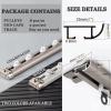 Ultra-thin Curtain Rail And Fittings Non-porous Ceiling Curtain Track Self Adhesive Curtain Rod Aluminum Alloy Room Divider System For Balcony, Porch, Dining Room, Living Room, RV, Closet(Color:White, view 3