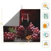 Wine And Grapes Dish Drying Mat - Reversible Microfiber Design - Absorbent And Versatile Kitchen Essential 18x16 Inch view 3