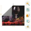 Wine And Grapes Dish Drying Mat - Reversible Microfiber Design - Absorbent And Versatile Kitchen Essential 18x16 Inch view 3