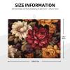 Colorful Flowers Dish Drying Mat - Reversible Microfiber Design - Absorbent And Versatile Kitchen Essential 18x24 Inch view 3