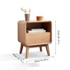LINKIO Side Tables Bedroom Indoor Square Double Sliding Drawer Bedside Cabinet Living Room Side Cabinet Bedroom Large Capacity Locker Bed Side Table view 3