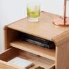 LINKIO Side Tables Bedroom Indoor Square Double Sliding Drawer Bedside Cabinet Living Room Side Cabinet Bedroom Large Capacity Locker Bed Side Table view 4