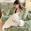 XHCTNN Super Warm Lamb Quilt Winter Blanket, Thickened Super Soft Insulation Hibiscus Winter Quilts - Double Sided Thicken Comforter Core(C,180 * 220cm/4.5kg) view 3