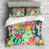 REALIN Cactus Flower Bedding Cactus Plants Succulent Plant Duvet Cover Set Girl Boy Kids Bed Sets 2/3/4PCS Quilt Covers/Sheets/Pillow Shams,Twin/Full/Queen/King (A,Queen-228x228cm-3PCS) view 1