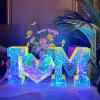 Laser Decoration Gift Box with 300 LEDs Cold White lamp Beads Happy Valentine's Day Siamese English Letters LOVEYOU Glowing Gift Box Handmade DIY Illusion (IM54 * 25 * 6cm) view 1