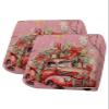 Christmas Truck Stretch Couch Sofa Cushion Covers,Sectional/Individual/L/T Shape Sofa Couch Slipcover Furniture Slip Cover Protector with Elastic Bottom,Farmhouse Flower Xmas Balls Pink S Size 2-PC view 1