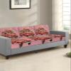 Christmas Truck Stretch Couch Sofa Cushion Covers,Sectional/Individual/L/T Shape Sofa Couch Slipcover Furniture Slip Cover Protector with Elastic Bottom,Farmhouse Flower Xmas Balls Pink S Size 2-PC view 2