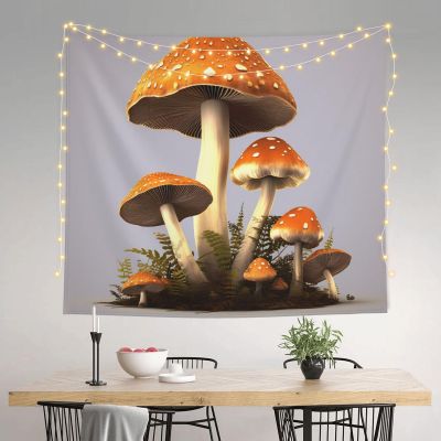 LZQPOEAS Edible Mushrooms Tapestry Wall Hanging for Living Room 60 x 51 in Tapestry for Bedroom Home Decor Tapestries Wall Art Hanging Personalized Wall Blanket Wall Hanging Decor for Party Supplies