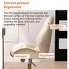 Armless Computer Chair Faux Leather Task Chairs with Lumbar Support,Ergonomic Office Desk Chair with Wheels Comfortable Executive Chairs,Lift Seat Reading Chair (Color : Beige/B) view 3