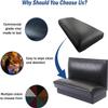 Bar Stool Covers 4 less Restaurant Booth Commercial Grade Vinyl Seat Bottom Custom Fit Replacement Cover - DIY Staple ON Installation with Color Choices (Dark Gray) view 4