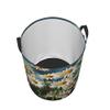 Round Laundry Basket with Handles Personalized Laundry Hamper for Bedroom Daisies Circular Laundry Lightweight Waterproof Storage Basket Dirty Clothes Hamper for Bathroom Dorm view 2