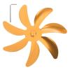7 Blades Stove Fan Blade, Aluminum Alloy Universal Heat Powered Fireplace Fan Blade Replacement Part Wood Stove Fan Accessories (Gold) view 1