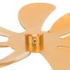 7 Blades Stove Fan Blade, Aluminum Alloy Universal Heat Powered Fireplace Fan Blade Replacement Part Wood Stove Fan Accessories (Gold) view 3