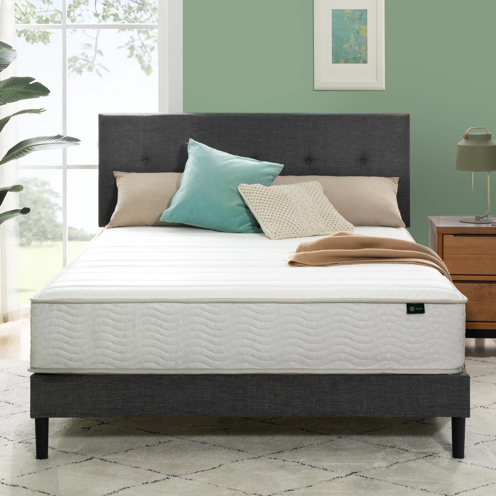 Zinus 10 Inch Foam and Spring Hybrid Mattress [New Version], Queen, Fiberglass Free, Medium Firmness, Durable Support, Certified Safe Foams & Fabric, Mattress in A Box