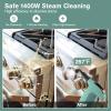 COSTWAY Handheld MultiPurpose Steam Cleaner with 17 Pieces, 350ml Large Capacity Steam Mop Continuous Fill water, Portable Chemical-Free Steamer for Home Use, Floors, Windows, 1400W, Green view 3