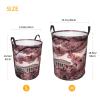 Round Laundry Basket with Handles Personalized Laundry Hamper for Bedroom Cherry Blossoms Circular Laundry Lightweight Waterproof Storage Basket Dirty Clothes Hamper for Bathroom Dorm view 3