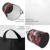 Round Laundry Basket with Handles Personalized Laundry Hamper for Bedroom Cherry Blossoms Circular Laundry Lightweight Waterproof Storage Basket Dirty Clothes Hamper for Bathroom Dorm view 4