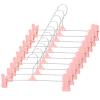 Cabilock 10pcs Adjustable Nonslip Plastic Clothing Hangers with Clips for Pants Skirts and Scarves Space-Saving Design for Organized Wardrobe Nordic view 1