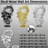 Sugar Skull Metal Wall Art, Skull Metal Wall Art Decor, Gothic Metal Wall Art, Skeleton Halloween Decor, Dia De Los Muertos Decorations, La Catrina Wall Art, Metal Wall Decor for Living Room, Bedroom (28"W x 41"H / 70 x 105 cm, black) view 3