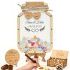 Rustic Wedding Guest Book Alternative Drop Box, Wooden Hearts Keepsake view 1