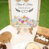 Rustic Wedding Guest Book Alternative Drop Box, Wooden Hearts Keepsake view 2