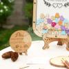 Rustic Wedding Guest Book Alternative Drop Box, Wooden Hearts Keepsake view 3