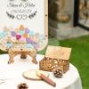 Rustic Wedding Guest Book Alternative Drop Box, Wooden Hearts Keepsake view 4
