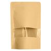 ECYC 50 Pcs 7.09x11.81 inch Kraft Pouches Bags with Clear Window, Brown Kraft Paper Bags with Zip Resealable Bags Food Storage Bags for Packaging view 1