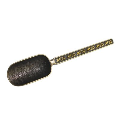 BESTonZON Retro Zinc Tea Spoon for Coffee Tea Vintage Measuring Scoop for Daily Use