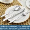12 Piece Dessert Forks Set, Food-Grade Stainless Steel Silverware Forks, Salad Forks, Metal Forks for Home, Kitchen or Restaurant, Mirror Polished, Dishwasher Safe - 8 Inch view 3
