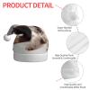 EVANEM Santa Hat Dog Printing Christmas Hat for Adults Light Up Xmas Hats Plush Santa Cap for New Year Party and Holiday Event view 4