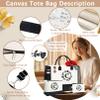Adoryoung Monogram Personalized Initial Canvas Tote Bags for Women, Double-sided Embroidery Monogrammed Tote Bag Gifts (C) view 4