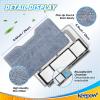 KEEPOW Reusable Mop Replacement Pads Compatible with Shark Vacmop VM252 VM200P12 VM252P10 VC205 VM190 VM200 QM250 VM250, Microfiber Mop Vac Pads Refills with Upgraded Design(1+2+4 Pads) view 4