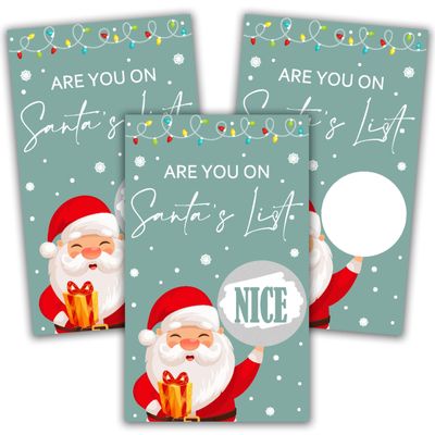 Christmas Scratch Off Cards - 40pcs Xmas Party Scratch Prize Cards - Santa Festive Raffle Tickets for Adults Families Events Business Groups Game Supplies - A03