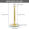 Paper Towel Holder Stand,Gold Countertop Paper Towel Roll Dispenser Holders with Round Base, Tissue Countert Filled with Crystal Sparkly Crushed Diamonds House Decor for Kitchen BathroomHeavy Weight view 4