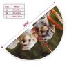 Two Dogs in a Basket Christmas Tree Skirt with Pom Pom Trim Xmas Tree Skirt for Holiday Party Soft Christmas Decorations Christmas Tree Mat Base Cover for New Yea Decoration view 3