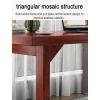 SUBVERS Simple Solid Wood Dining Table Rectangle Writing Desk Desk Desktop Computer Desk with 4 Legs Pedestal Study Desk for Dining Room Kitchen(120x50x75cm(47x19x29in), Coffee) view 4