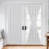 Deconovo Blackout French Door Curtains for Door Window, Dual Rod Pocket view 1