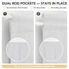 Deconovo Blackout French Door Curtains for Door Window, Dual Rod Pocket view 3