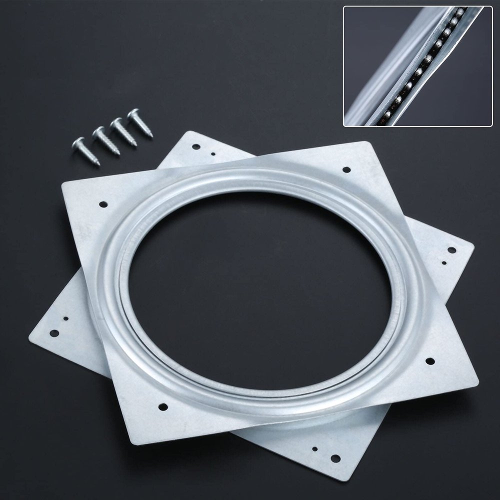 2/3/4/6 inch Steel Square Lazy Susan 360Degree Rotating Rolling Bearing Turntable 300 lbs Bearings Plate with Screws