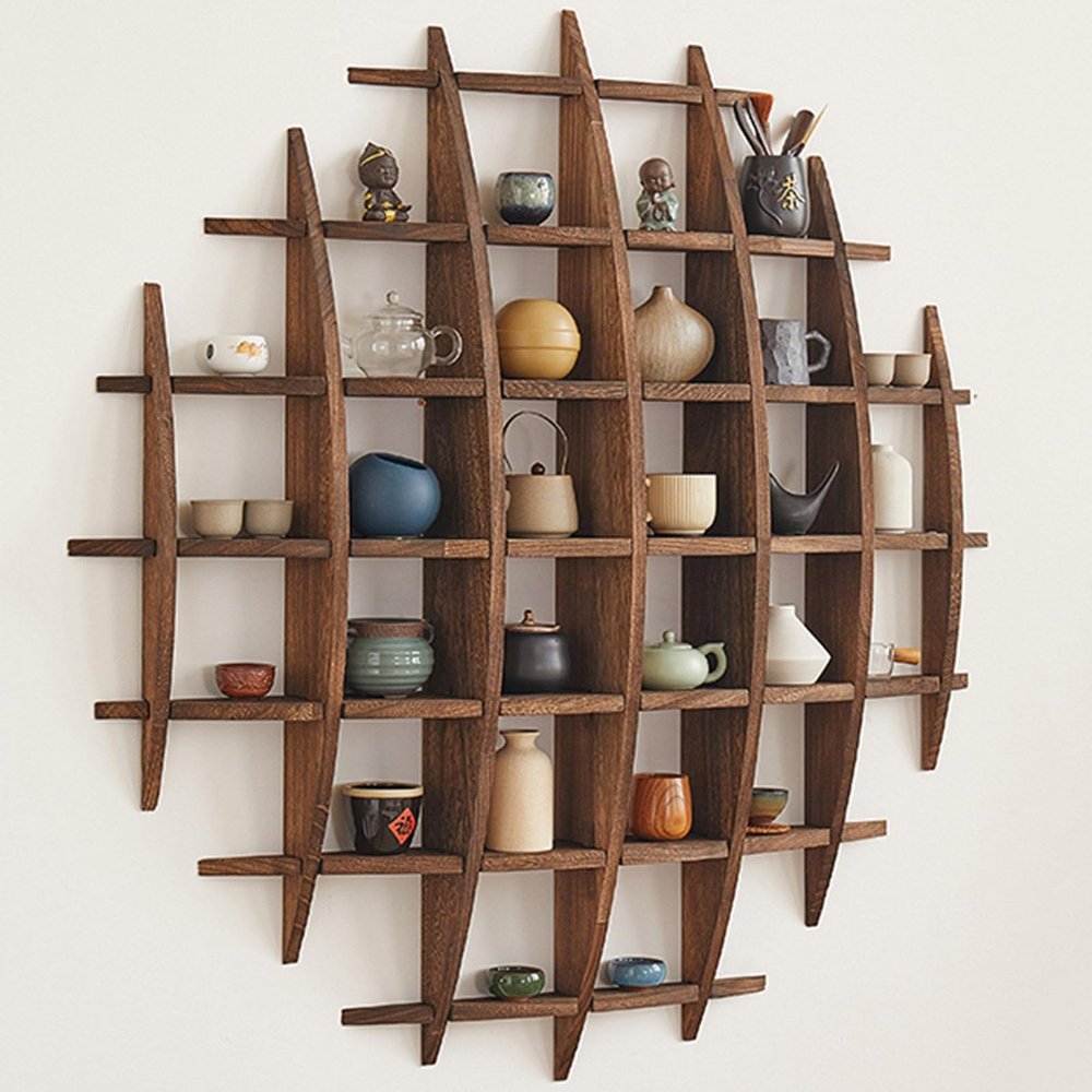 ZWJABYY Display Shelf for Collectibles,Curio Shelf Wall Mount,Wall Display Case,for Home Decoration,Storage and Gifts.,B-120 * 120cm