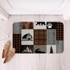 Deer Bear Kids Bath Mats,Boho Arrows Geometric Plaids Patch Mats Rugs,Boys Girls Adults Room Decor,Adventure Rustic Farmhouse Bath Carpets,Brown Retro Bath Rugs,Absorbent Floor Mats,16Wx24L Inches view 1