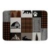 Deer Bear Kids Bath Mats,Boho Arrows Geometric Plaids Patch Mats Rugs,Boys Girls Adults Room Decor,Adventure Rustic Farmhouse Bath Carpets,Brown Retro Bath Rugs,Absorbent Floor Mats,16Wx24L Inches view 3