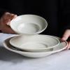 EERINESS Dinner Plates Set Dinner Plate Ceramic Tableware Home Kitchen Restaurant Breakfast Plate Fruit Plate Salad Plate Dessert Plate Kitchen Salad Bowl (Color : A, Size : Medium) view 4