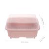Kichvoe Dish Drainer Rack with Lid Elegant Kitchen Utensil Holder Drip Tray Water Drain Design for Drying Plates Cutlery for Organized Kitchen Storage view 2