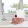 Kichvoe Dish Drainer Rack with Lid Elegant Kitchen Utensil Holder Drip Tray Water Drain Design for Drying Plates Cutlery for Organized Kitchen Storage view 4