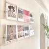 Clear Acrylic Magazine Rack Brochure Holder Wall Mounted Bookshelf Home Wall Decoration Album Record Holder Display Shelf Office Literature Newspaper Storage Rack, 2 Pack (Size : 100cm/39.4in) view 4